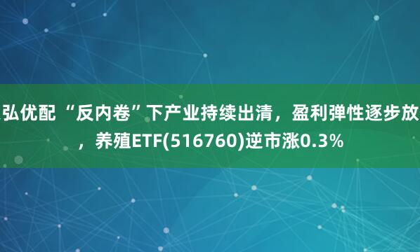 天弘优配 “反内卷”下产业持续出清，盈利弹性逐步放大，养殖ETF(516760)逆市涨0.3%